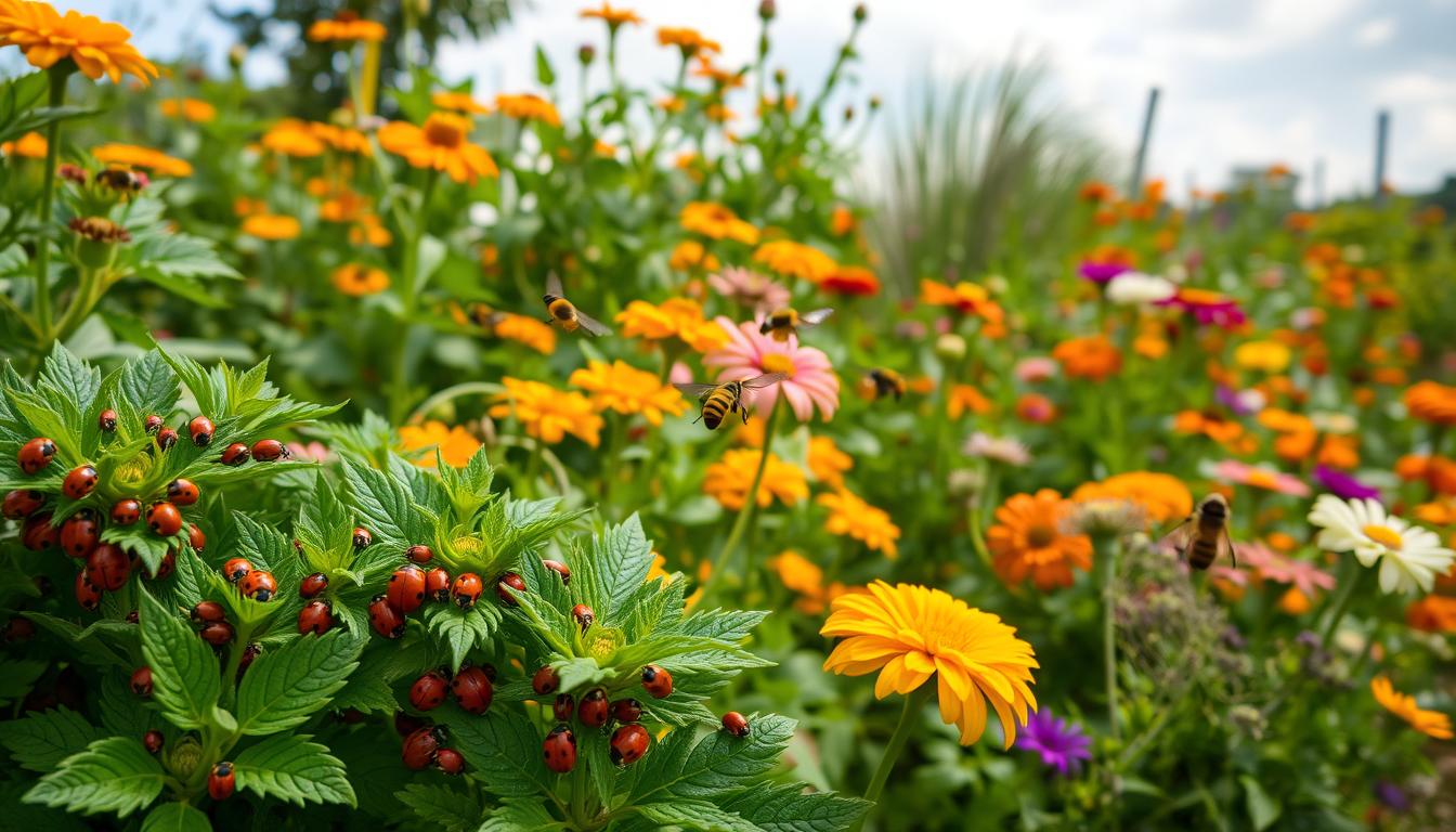 atraer mariquitas huerto