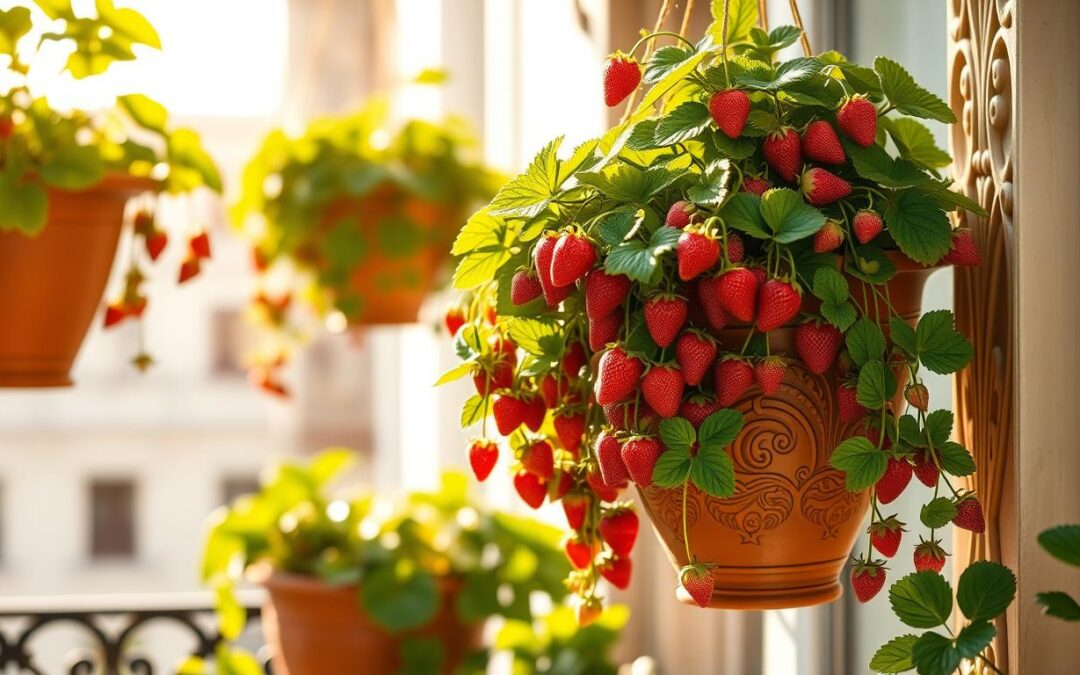 Fresas Colgantes en tu Balcón: Guía de Cultivo en Macetas para Cosechas Dulces