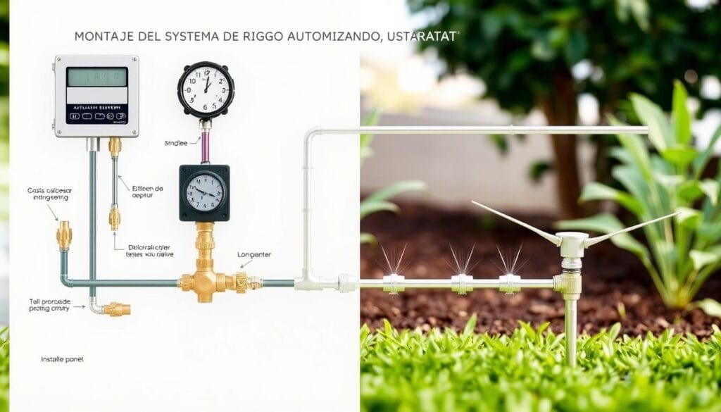 montaje sistema riego automático montaje sistema riego automático