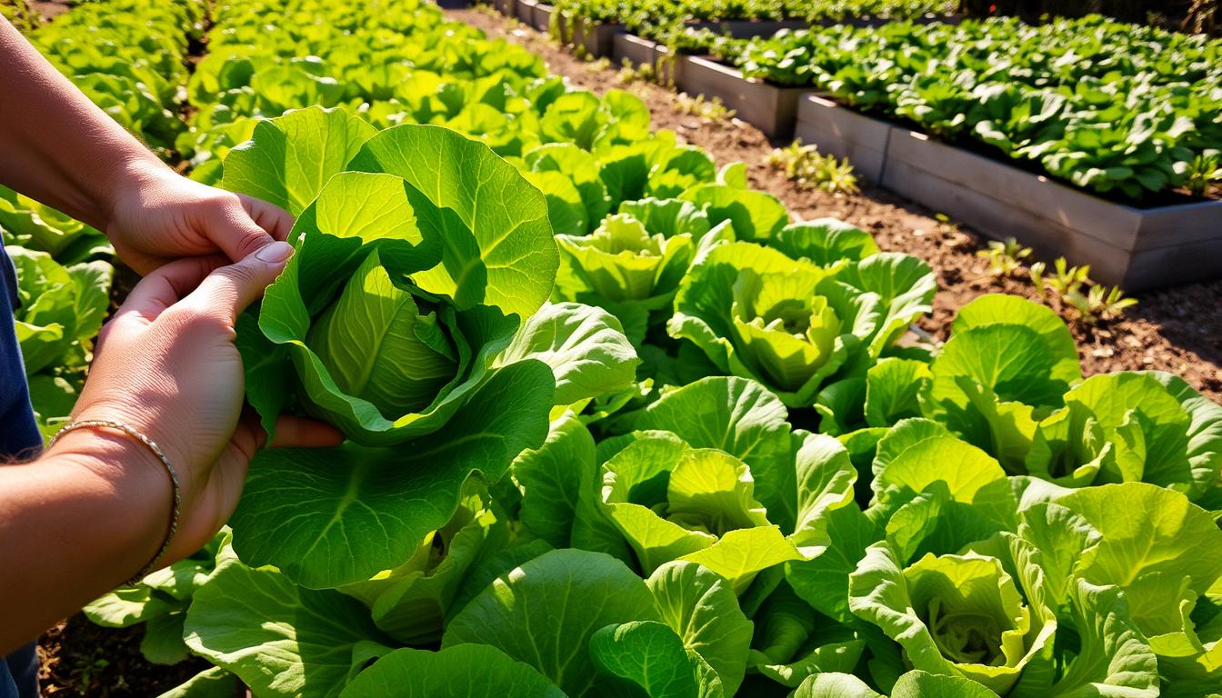 cosecha continua lechugas acelgas