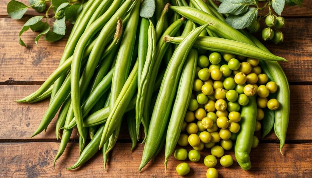 judías y guisantes
