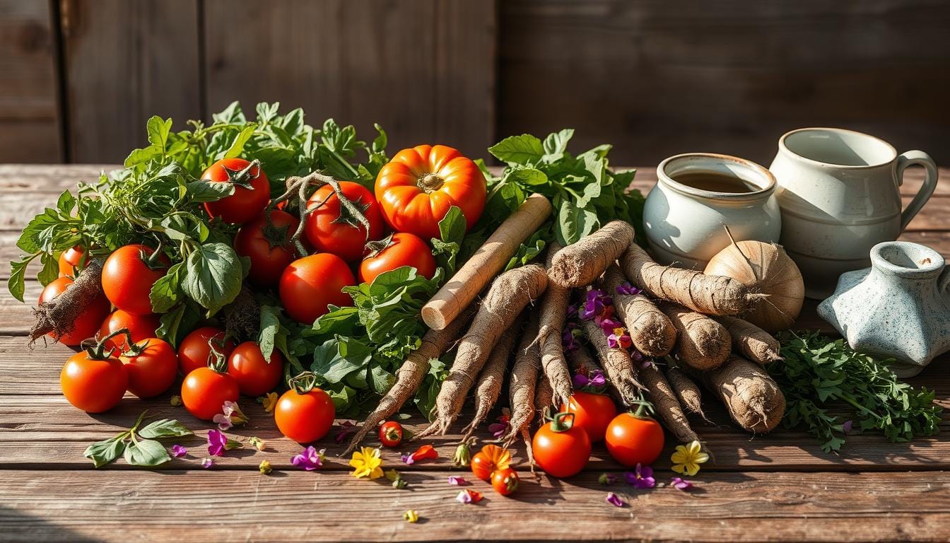 presentación platos propia cosecha