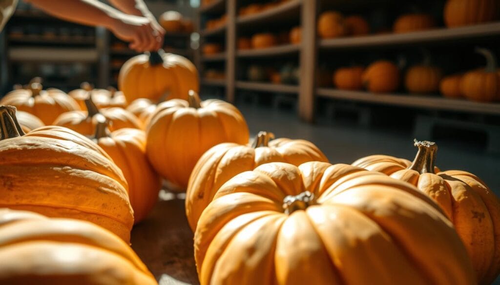 proceso de curado de calabazas