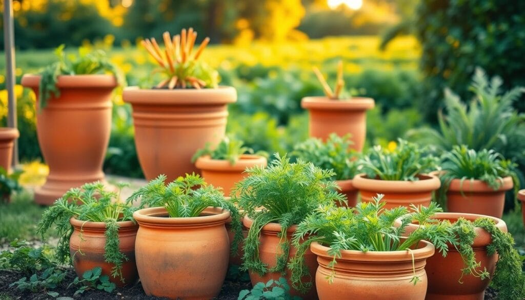 macetas para zanahorias