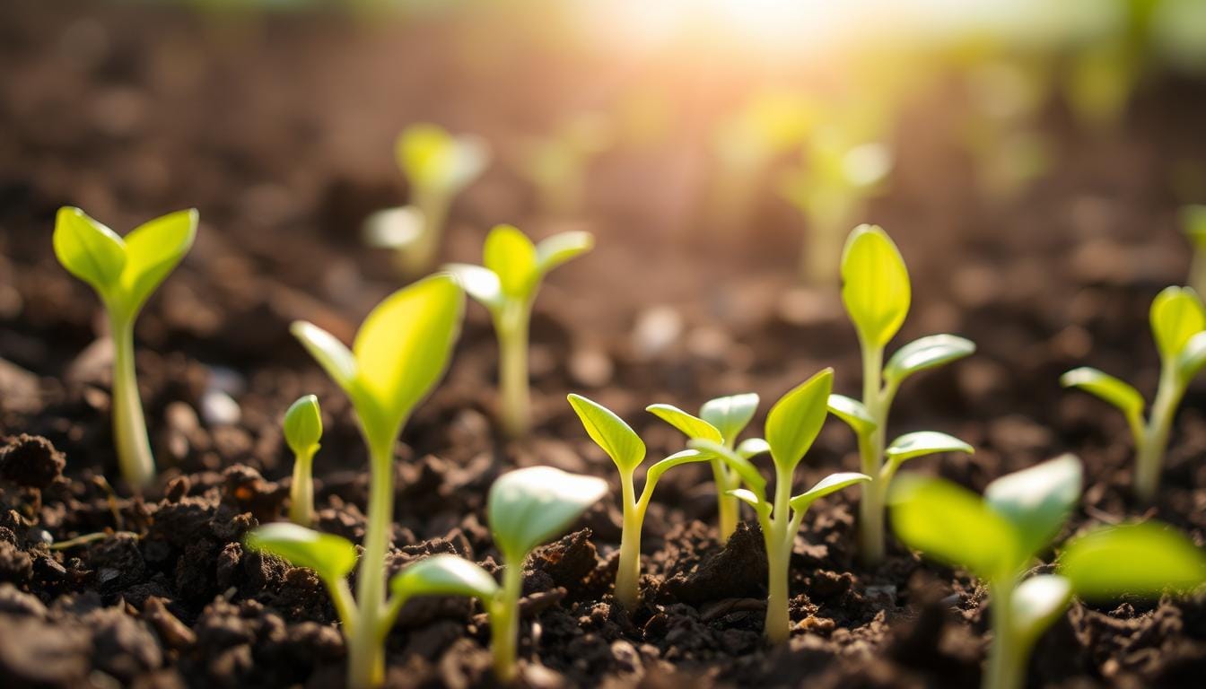 abonar plántulas jóvenes orgánicamente