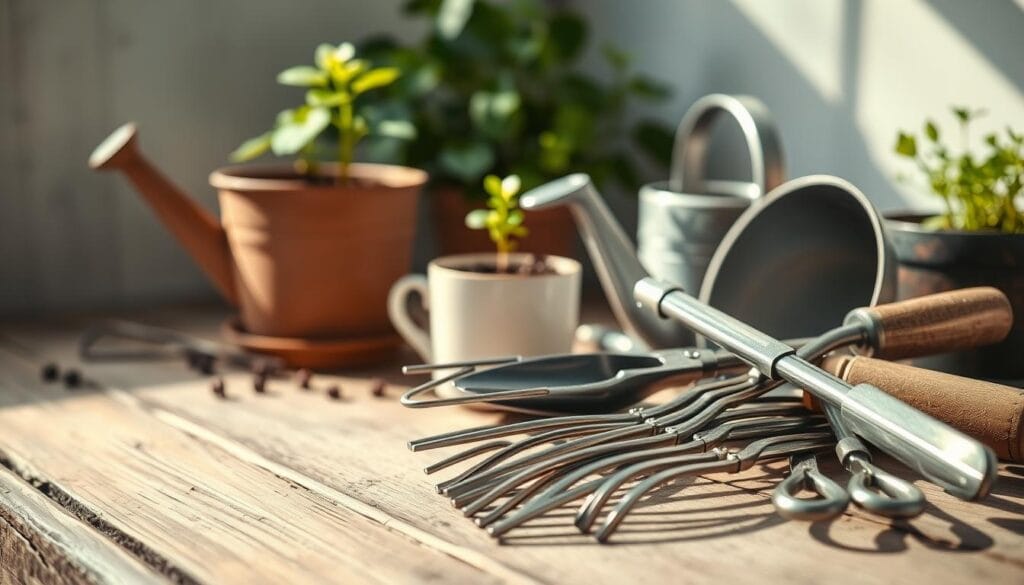herramientas para trasplantar plantas