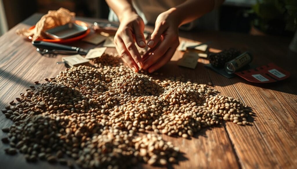 preparación de semillas